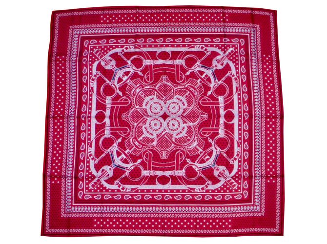 Hermès Silk scarf Red  ref.28738