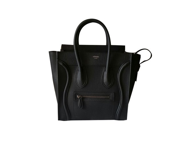 Céline Micro Black Leather  ref.28824