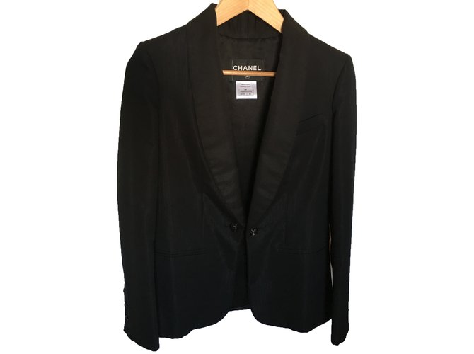 Chanel Jacket Black Cotton  ref.28847