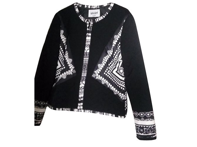 Autre Marque Smash Fleece Jacke Schwarz Weiß