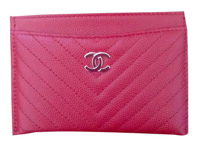 Chanel Card holder Red Leather ref.28937 - Joli Closet