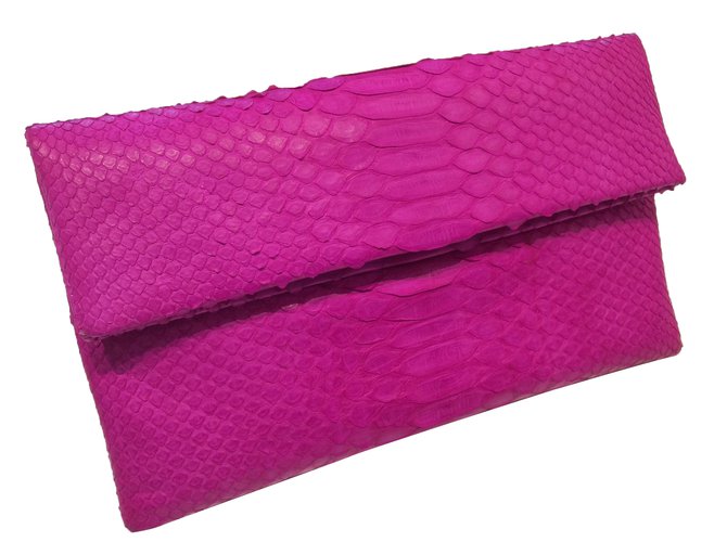 Autre Marque Unterarmtasche Pink Exotisches Leder  ref.28978
