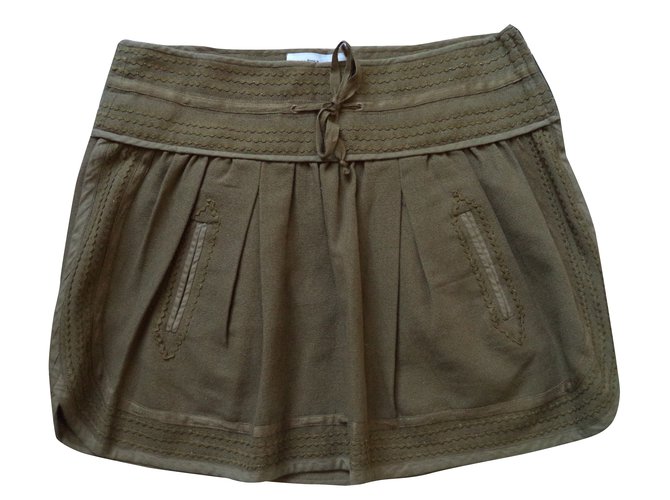 Isabel Marant Etoile Skirt Khaki Cotton  ref.28986