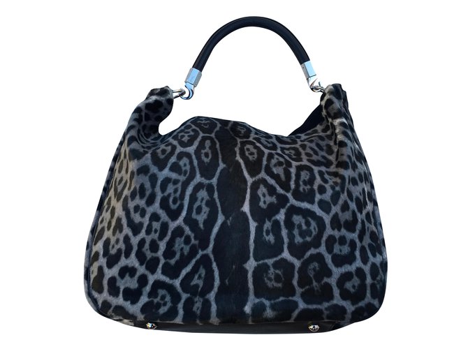 Yves Saint Laurent Handbag Leopard print Pony-style calfskin  ref.29085