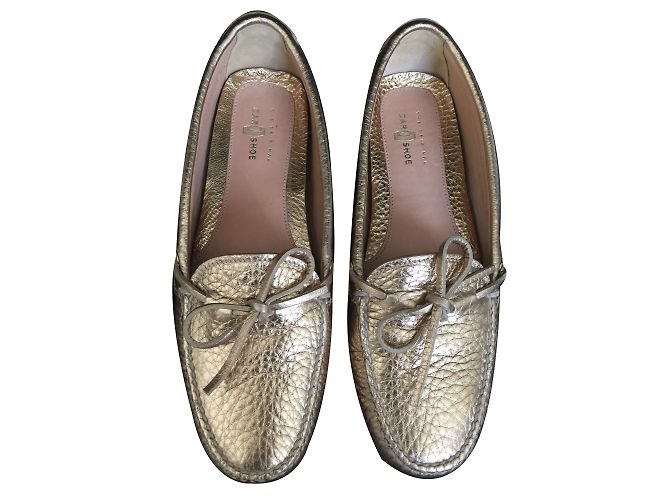 Car Shoes Mocassin picots Doré