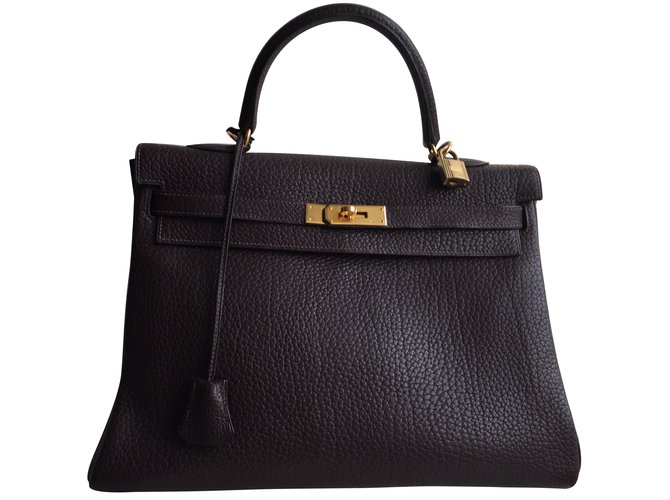 Hermès Kelly 35 Brown Leather  ref.29171