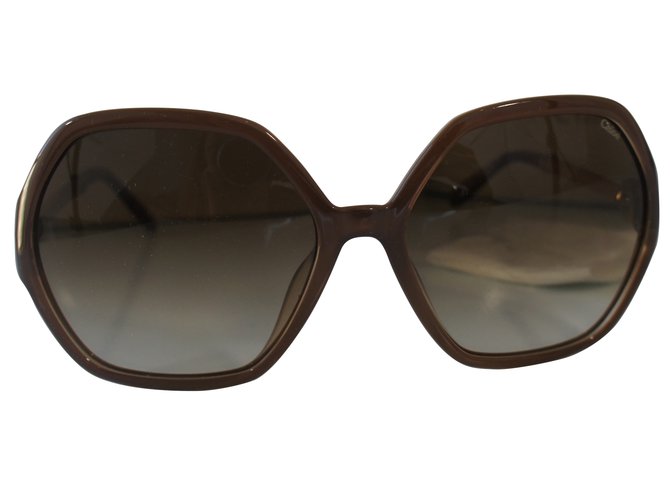 Chloé Sonnenbrille Karamell Kunststoff  ref.29177