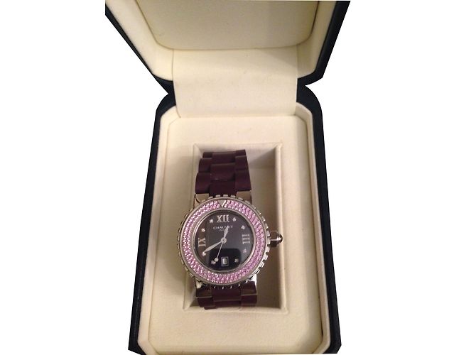 Orologio Chaumet Class One Saphir Rosa e Diamanti Acciaio Prugna