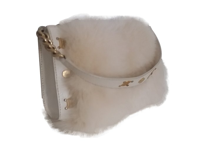Céline Handbag Eggshell Fur  ref.29220