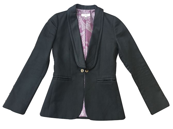 Autre Marque Completo Lola Nero in Ramie e Cotone