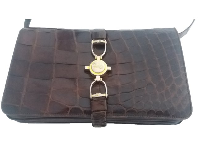 Céline Handbag Brown Exotic leather  ref.29229