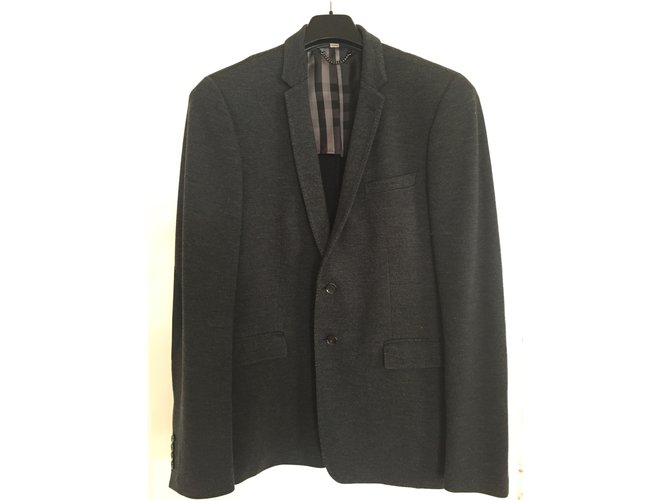 Burberry Jacket Grey Wool  ref.29234