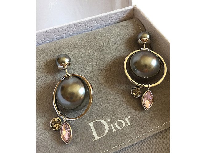 Dior 2016 Coleção Tribale Cinza Banhado a prata  ref.29254