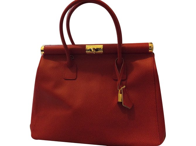 Autre Marque Viola Castellani Handbag Handbags Leather Red ref.29284 ...