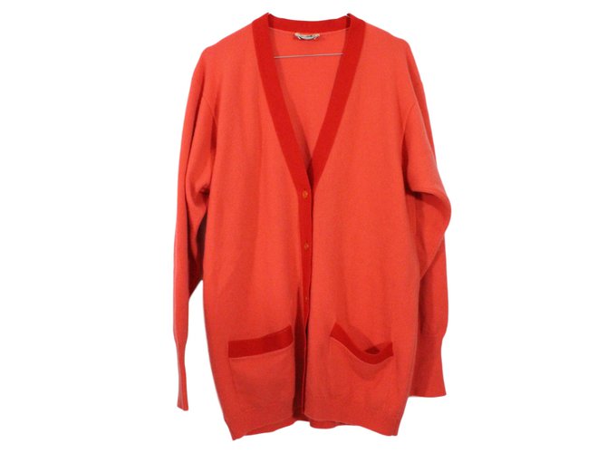 Hermès Cardigan Orange Cashmere  ref.29300