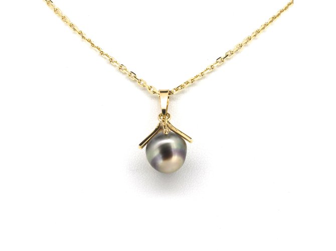 Autre Marque Tahitian pearl Golden Yellow gold  ref.29427