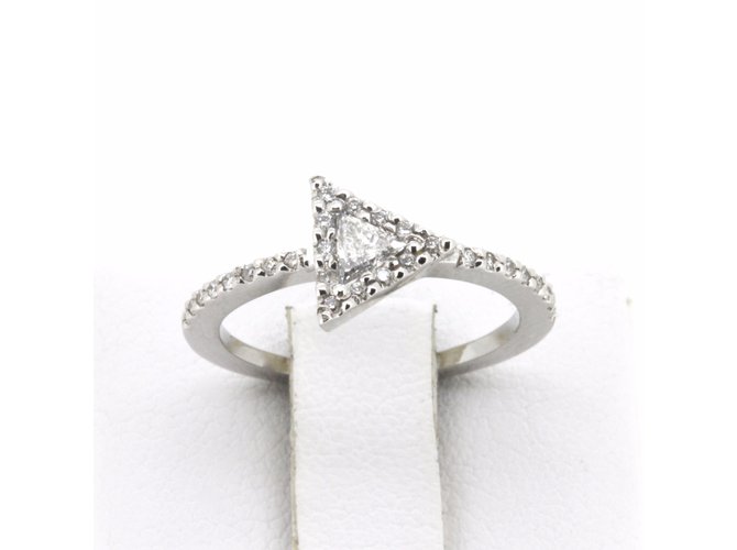 Autre Marque White gold 18k ring Silvery  ref.29432