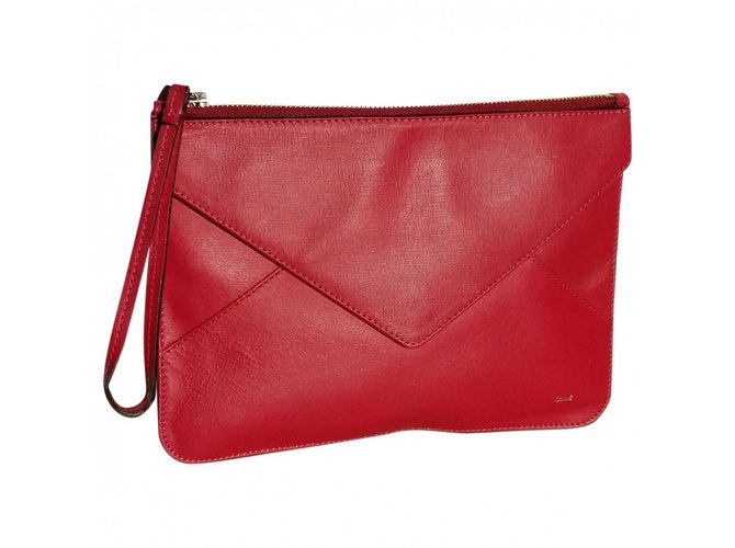 Chloé Clutch bag Red Leather  ref.29457