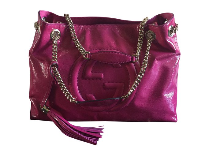 Gucci Soho chain Vernis Rose  ref.29476