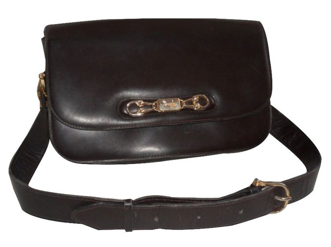 Céline Handbag Brown Leather  ref.29597