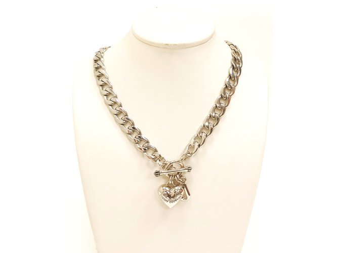 Juicy Couture Necklaces Silvery Steel  ref.29635