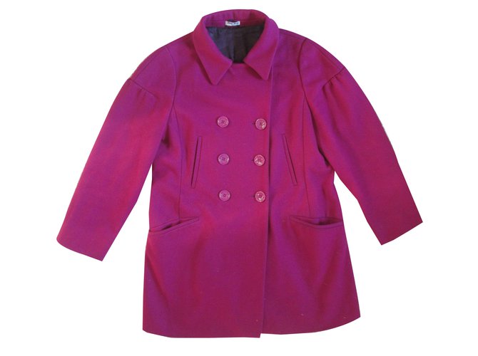 Miu Miu Coat Pink Wool  ref.29696