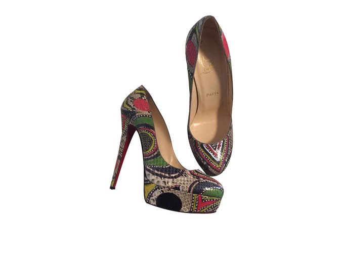 Christian Louboutin Heels Multiple colors Exotic leather  ref.29725