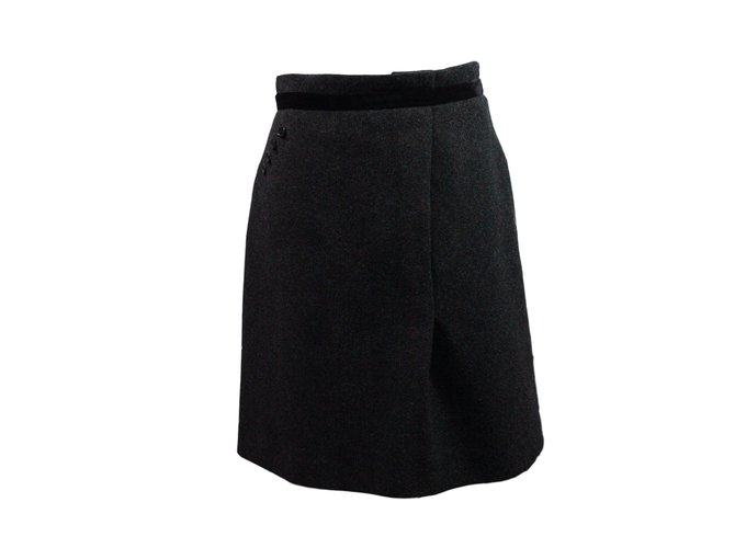 Louis Vuitton Skirt Grey Wool  ref.29727