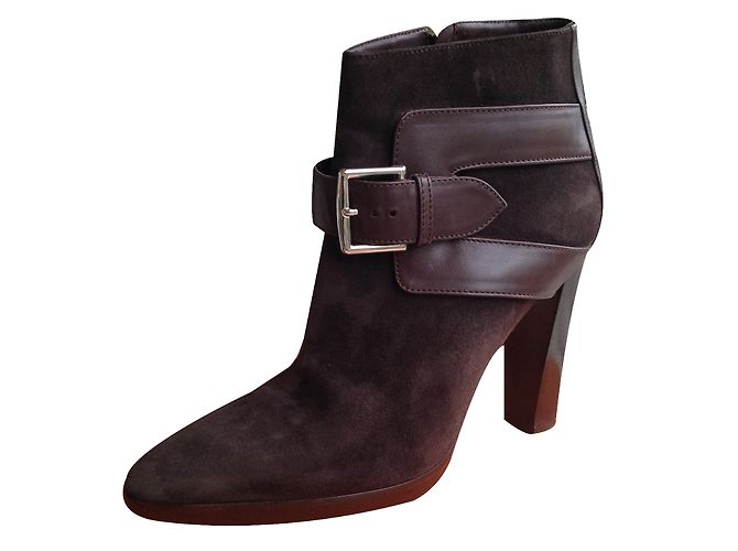 Hermès Botas de tornozelo Marrom