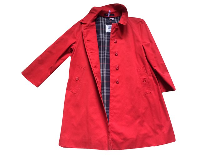 burberry red raincoat