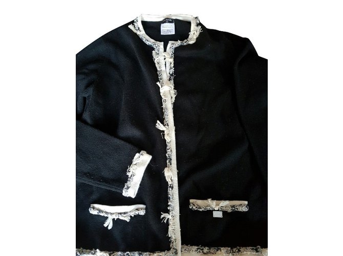 Chanel Knitwear Black Cashmere  ref.29853
