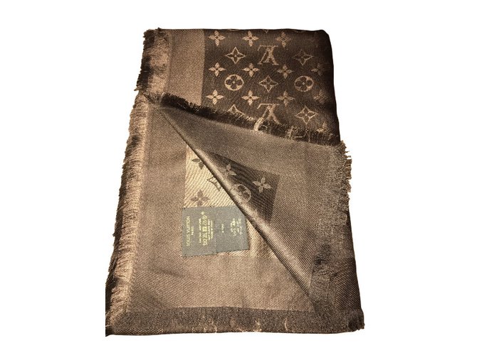 Louis Vuitton shawl Brown Silk  ref.29892