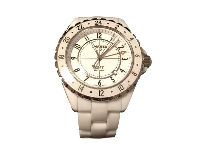 Chanel GMT Branco Cerâmico  ref.29915