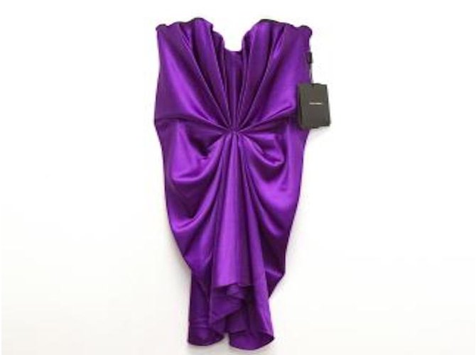 Dolce & Gabbana Robe Soie Violet  ref.29918