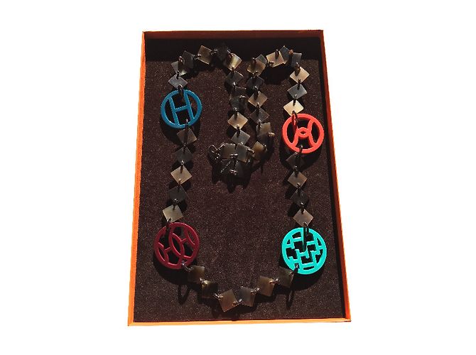 Hermès Collier Corne Marron