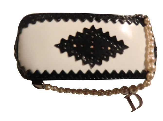 Dior Armband Schwarz Leder  ref.29929