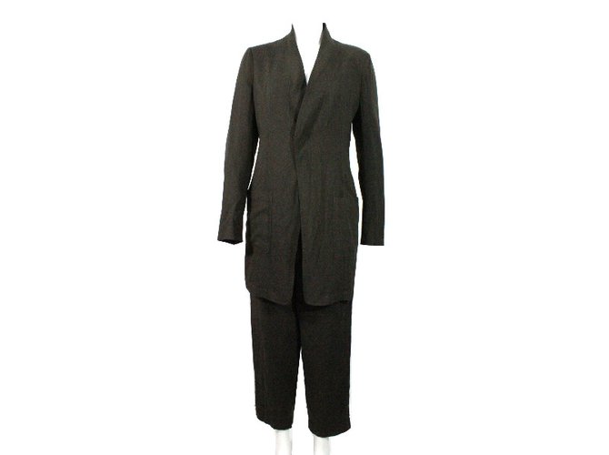 Y'S Ensemble blazer trousers Brown Khaki Wool  ref.29964