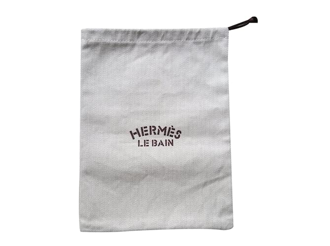 Hermès Pochette chevron hermes Coton Beige  ref.29990
