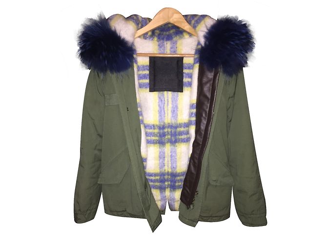 Parka Mr and Mrs Furs Khaki de Algodón Caqui