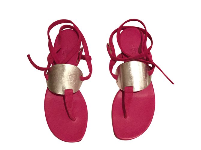 Hermès Sandals Pink Velvet  ref.30030