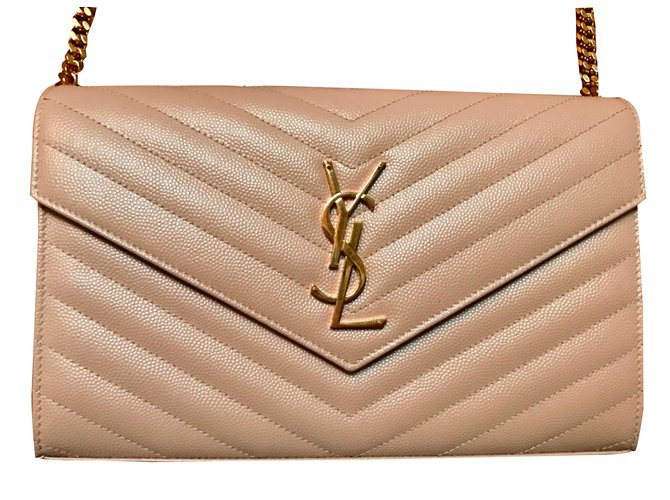 Saint Laurent Handbag Beige Leather  ref.30057