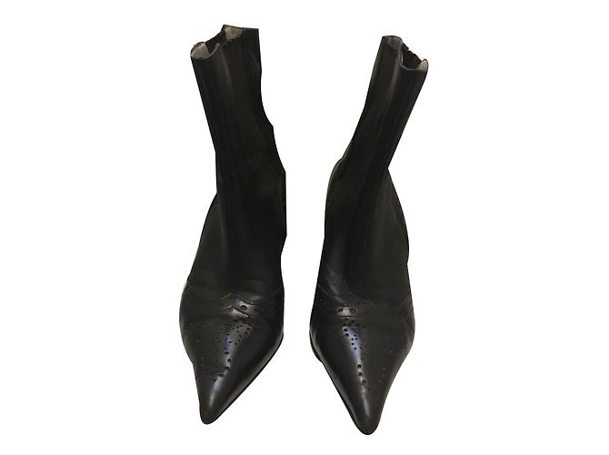Autre Marque KELIAN Stiefeletten aus Lammleder braun schwarz
