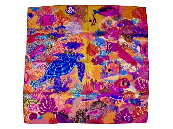 Hermès Sciarpa Multicolore Seta