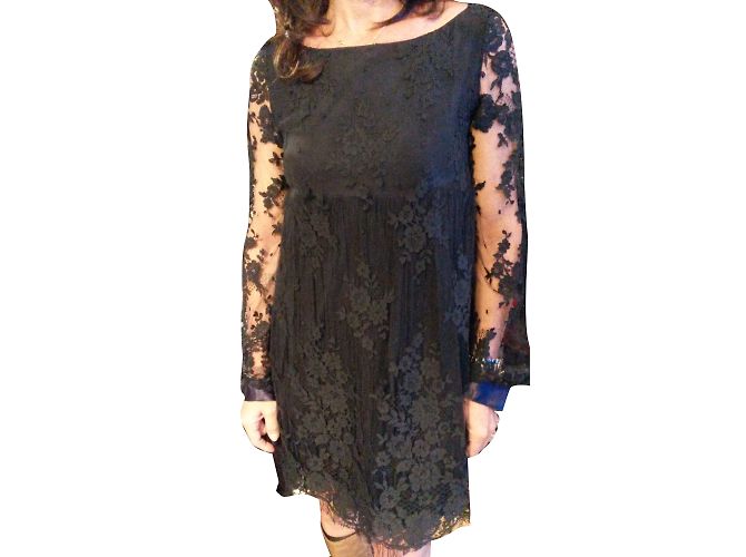 Autre Marque Delphine Manivet Kleid Schwarz