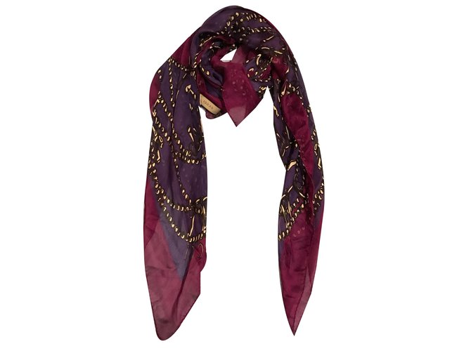Gucci Shawl Purple Silk  ref.30221