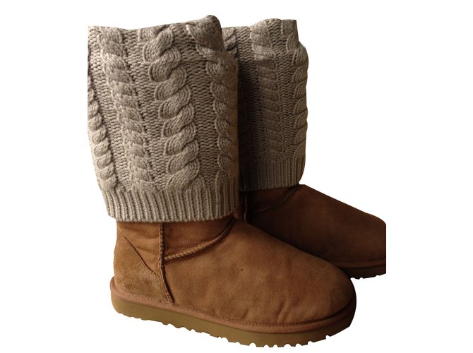 UGG SPECIAL EDITION Beige Leather  ref.30238