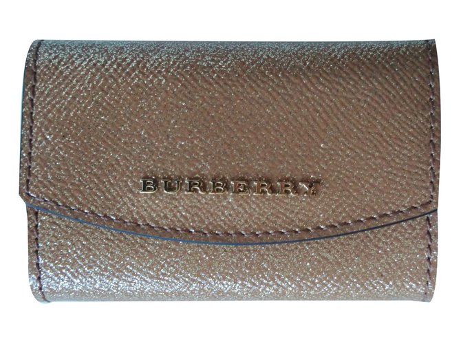 Burberry Brieftasche Beige Leder  ref.30291