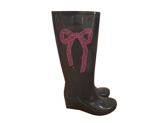 Valentino rubber boots rainboots grey bow