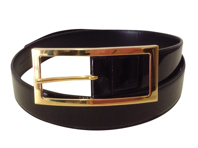 Saint Laurent Belt Black Patent leather  ref.30342