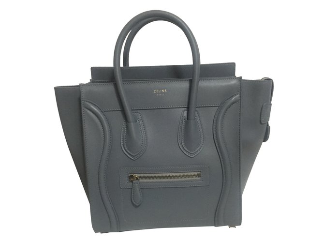 Céline Micro Luggage Grey Leather  ref.30428